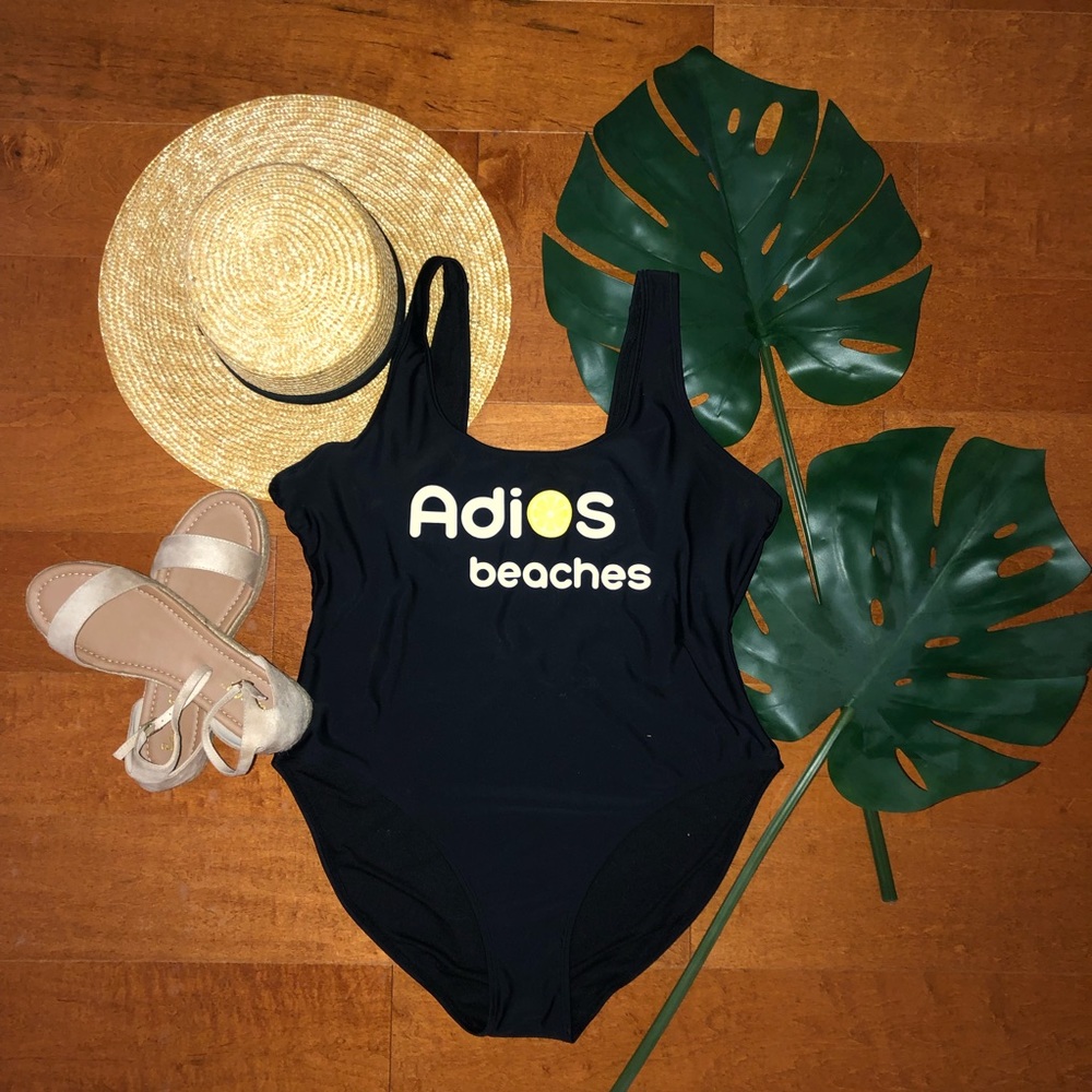 Black adios beaches swimsuit XL